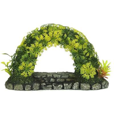 CLASSIC Small Stone Arch with Plants Aquarium Ornament 195 x 70 x 115 mm Hand-Painted Resin Decoration for Freshwater Fish Tanks & Aquascapes CLASSIC Small Stone Arch with Plants Aquarium Ornament 195 x 70 x 115 mm Hand-Painted Resin Decoration for Freshwater Fish Tanks & Aquascapes
