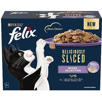 FELIX - Deliciously Sliced - Adult - 12x80g - Wet Cat Food FELIX - Deliciously Sliced - Adult - 12x80g - Wet Cat Food