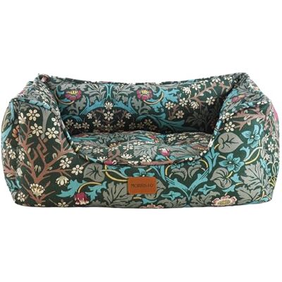 Morris and Co - Blackthorn Print Square Bed - Dog Bed Morris and Co - Blackthorn Print Square Bed - Dog Bed