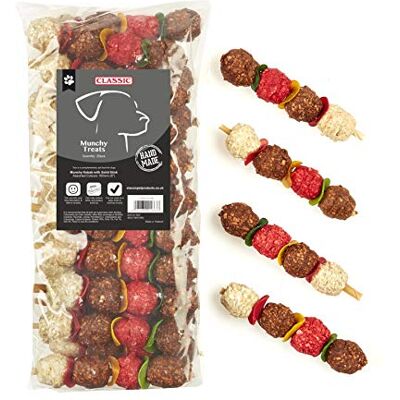 Classic Dog - Munchy Kebabs - 150mm - 20pk - Dog Treat Classic Dog - Munchy Kebabs - 150mm - 20pk - Dog Treat