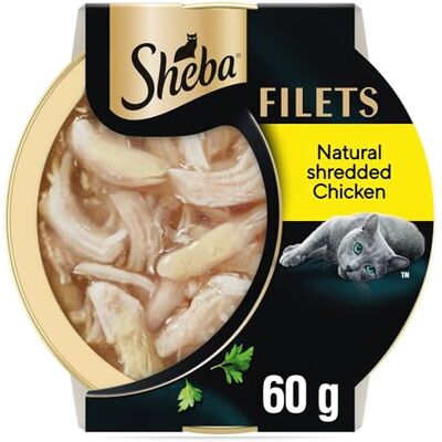 Sheba Filets Adult Cat Food With Chicken in gravy 32x60g Tray Sheba Filets Adult Cat Food With Chicken in gravy 32x60g Tray