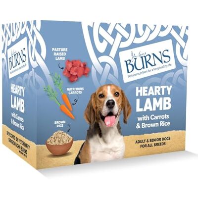 Burns Pet Natural Nutrition Adult & Senior Wet Dog Food Hearty Lamb, Carrots & Wholegrain Brown Rice 6 x 395gm Burns Pet Natural Nutrition Adult & Senior Wet Dog Food Hearty Lamb, Carrots & Wholegrain Brown Rice 6 x 395gm