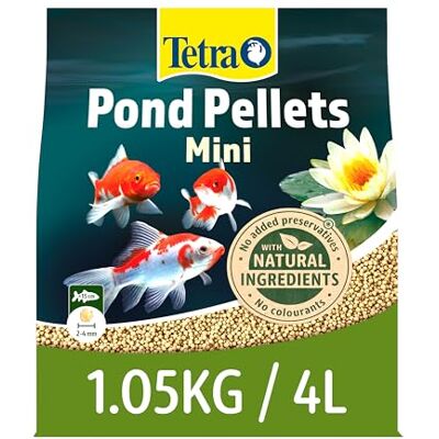 Tetra Pond Fish Food Mini Pellets 1.05kg biologically balanced for small and young pond fish Tetra Pond Fish Food Mini Pellets 1.05kg biologically balanced for small and young pond fish