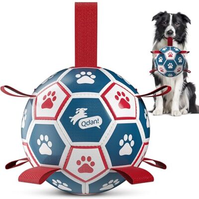 QDAN Premium Dog Balls Toys, Pet Training Soccer Ball with Straps, Puppy Birthday Gifts, Dog Water Toy, Durable Herding Balls for Small Medium Dogs, Pet Toys Puppy Ball (6 Inch) QDAN Premium Dog Balls Toys, Pet Training Soccer Ball with Straps, Puppy Birthday Gifts, Dog Water Toy, Durable Herding Balls for Small Medium Dogs, Pet Toys Puppy Ball (6 Inch)