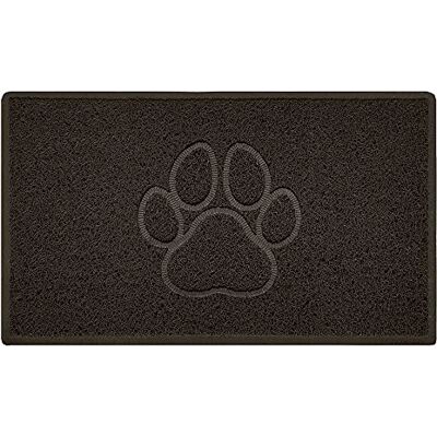 Nicoman PAW Shape Cat Litter Box Mat, Dog Food Feeding Tray Matt, Non-Slip, Easy Clean, Washable(75x44cm,Medium),BROWN Nicoman PAW Shape Cat Litter Box Mat, Dog Food Feeding Tray Matt, Non-Slip, Easy Clean, Washable(75x44cm,Medium),BROWN