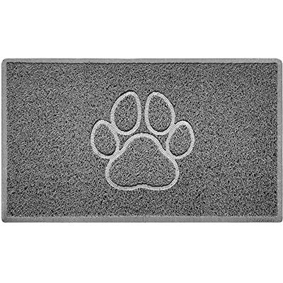 Nicoman PAW Shape Cat Litter Box Mat, Dog Food Feeding Tray Matt, Non-Slip, Easy Clean, Washable(75x44cm,Medium),GREY Nicoman PAW Shape Cat Litter Box Mat, Dog Food Feeding Tray Matt, Non-Slip, Easy Clean, Washable(75x44cm,Medium),GREY