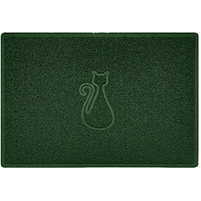 Nicoman CAT Shape Cat Litter Box Mat, Dog Food Feeding Tray Matt, Non-Slip, Easy Clean, Washable(90x60cm,Large),GREEN Nicoman CAT Shape Cat Litter Box Mat, Dog Food Feeding Tray Matt, Non-Slip, Easy Clean, Washable(90x60cm,Large),GREEN