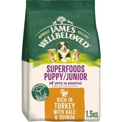 James Wellbeloved Superfood Puppy Dry Dog Food Turkey - Dog Food James Wellbeloved Superfood Puppy Dry Dog Food Turkey - Dog Food