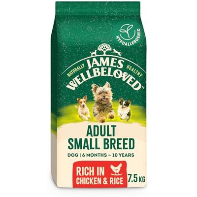 James Wellbeloved Dog Adult Hypoallergenic Dry Food Small Breed Chicken and Rice 7.5 kg James Wellbeloved Dog Adult Hypoallergenic Dry Food Small Breed Chicken and Rice 7.5 kg