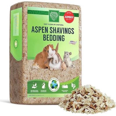 SMALL PET SELECT Aspen Bedding 141L, Litter for Rabbit, Guinea Pig, Hamster, Bunny and other Small Animals, Real Wood Shavings, 141L SMALL PET SELECT Aspen Bedding 141L, Litter for Rabbit, Guinea Pig, Hamster, Bunny and other Small Animals, Real Wood Shavings, 141L