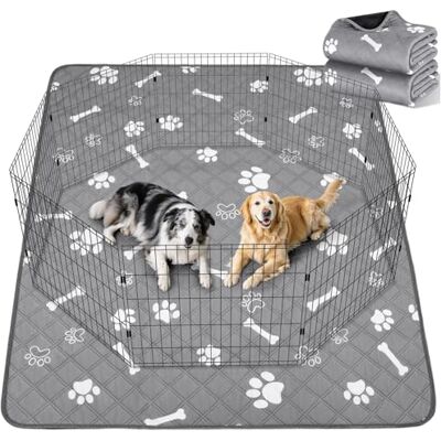 Gimars Reusable Dog Training Pads,2 Pack 120×90cm Washable Dog Pads,Thickened Absorbent Pet Mat,Fast Drying Training Mat for Puppy/Senior Pet Whelping Incontinence Housebreaking Gimars Reusable Dog Training Pads,2 Pack 120×90cm Washable Dog Pads,Thickened Absorbent Pet Mat,Fast Drying Training Mat for Puppy/Senior Pet Whelping Incontinence Housebreaking