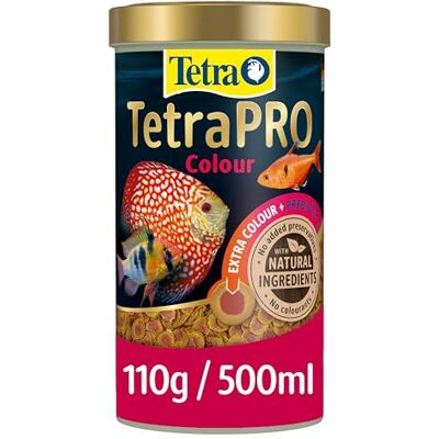 Tetra Pro Colour Multi-Crisps Premium fish food with colour concentrate for brightly colourful Fish, 500ml Tetra Pro Colour Multi-Crisps Premium fish food with colour concentrate for brightly colourful Fish, 500ml