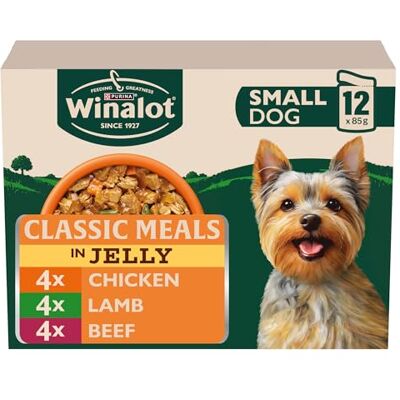 Winalot Meaty Chunks Small Dog Mixed in Jelly Wet Dog Food Pouches 12x85g (Pack of 4) Winalot Meaty Chunks Small Dog Mixed in Jelly Wet Dog Food Pouches 12x85g (Pack of 4)
