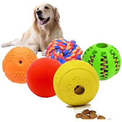 Volacopets 5 Different Functions Dog Balls Interactive Dog Toys, Puzzle Toys, Dog Ball for Medium Large Dogs, Food Treat Dispensing Dog Toys, Multiple Color Volacopets 5 Different Functions Dog Balls Interactive Dog Toys, Puzzle Toys, Dog Ball for Medium Large Dogs, Food Treat Dispensing Dog Toys, Multiple Color