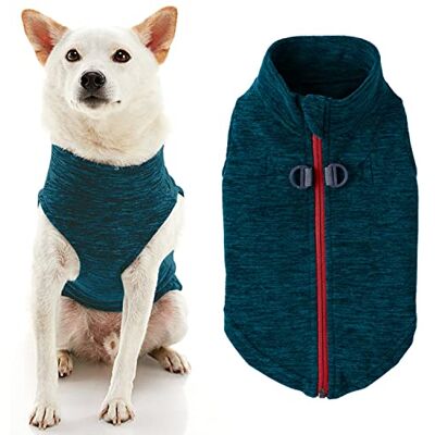 GOOBY Zip Up Fleece Dog Sweater Turquoise Wash, X-Small Warm Pullover Fleece Step-in Dog Jacket with Dual D Ring Leash Winter Small Dog Sweater Dog Clothes for Small Dogs Boy and Medium Dogs GOOBY Zip Up Fleece Dog Sweater Turquoise Wash, X-Small Warm Pullover Fleece Step-in Dog Jacket with Dual D Ring Leash Winter Small Dog Sweater Dog Clothes for Small Dogs Boy and Medium Dogs