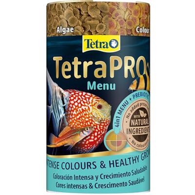 Tetra Pro Multi-Crisps Menu 4in1 premium fish food mix with a variety of Crisps for energy, colour, growth, 250ml Tetra Pro Multi-Crisps Menu 4in1 premium fish food mix with a variety of Crisps for energy, colour, growth, 250ml