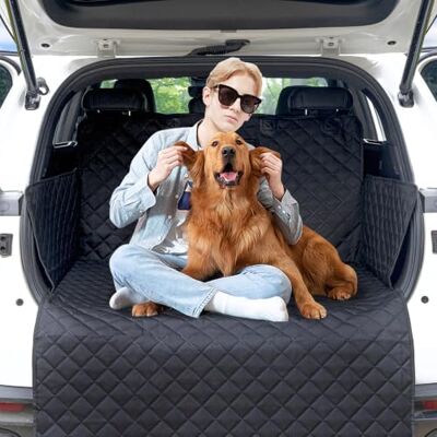 HNCPSY SUV Cargo Liner for Dog Car Seat Cover for Pets Waterproof Cargo Cover Dog Seat Mat for SUVs Sedans Vans with Bumper Flap Protector, Non-Slip,Universal Fit, Black HNCPSY SUV Cargo Liner for Dog Car Seat Cover for Pets Waterproof Cargo Cover Dog Seat Mat for SUVs Sedans Vans with Bumper Flap Protector, Non-Slip,Universal Fit, Black
