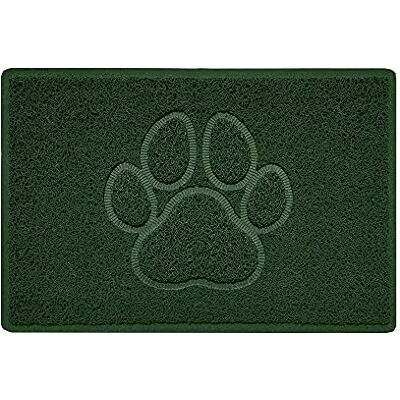 Nicoman PAW Shape Cat Litter Box Mat, Dog Food Feeding Tray Matt, Non-Slip, Easy Clean, Washable(60x40cm,Small),GREEN Nicoman PAW Shape Cat Litter Box Mat, Dog Food Feeding Tray Matt, Non-Slip, Easy Clean, Washable(60x40cm,Small),GREEN