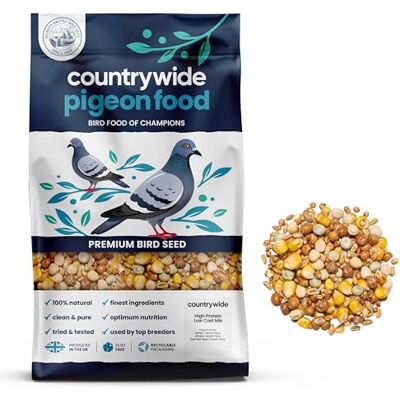 Countrywide High Protein Low Cost Pigeon Food 20kg Quality Dust-Free Ingredients All Year Round Seed Mix For Pigeons Premium Grade Pigeon Corn Rich in Proteins, Energy and Vitamins Countrywide High Protein Low Cost Pigeon Food 20kg Quality Dust-Free Ingredients All Year Round Seed Mix For Pigeons Premium Grade Pigeon Corn Rich in Proteins, Energy and Vitamins