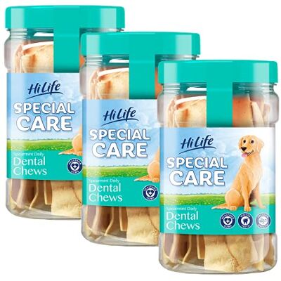 HILIFE Special Care Spearmint Flavour Daily Dental Chews for Dogs, For Healthier Gums, Whiter Teeth & Fresher Breath, Help Reduce Tartar Build Up (36 Chews) HILIFE Special Care Spearmint Flavour Daily Dental Chews for Dogs, For Healthier Gums, Whiter Teeth & Fresher Breath, Help Reduce Tartar Build Up (36 Chews)