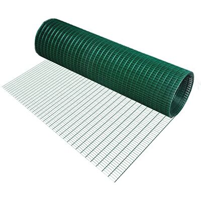 PawHut PVC Coated Welded Wire Mesh Fencing Chicken Poultry Aviary Fence Run Hutch Pet Rabbit 30m Dark Green PawHut PVC Coated Welded Wire Mesh Fencing Chicken Poultry Aviary Fence Run Hutch Pet Rabbit 30m Dark Green