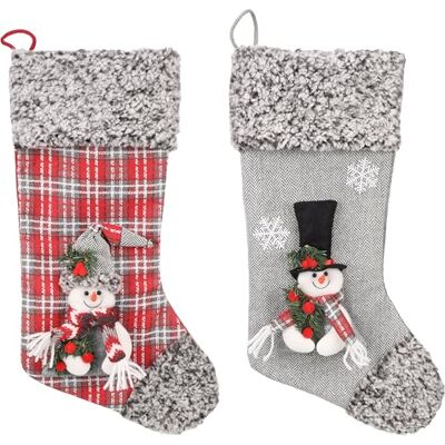 Flamingo CHRISTMAS TOY WESTLEY CHRISTMAS STOCKING GREY 24x4x45CM ASS. Flamingo CHRISTMAS TOY WESTLEY CHRISTMAS STOCKING GREY 24x4x45CM ASS.