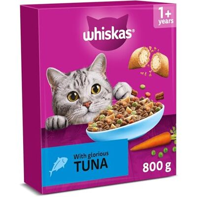 Whiskas - 1+ Tuna Pack 5x800g - Adult - Dry Cat Food Whiskas - 1+ Tuna Pack 5x800g - Adult - Dry Cat Food