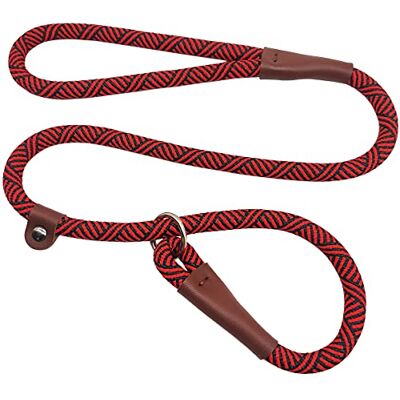 SEPXUFORE 3 FT Slip Lead Dog Leash, 1/2 inch Rope Dog Walking and Training Lead, No Pull Strong Nylon Leash Great for Medium and Large (red) SEPXUFORE 3 FT Slip Lead Dog Leash, 1/2 inch Rope Dog Walking and Training Lead, No Pull Strong Nylon Leash Great for Medium and Large (red)