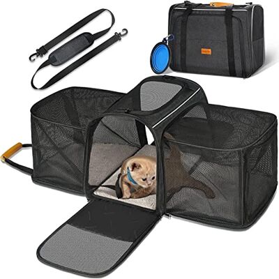 Morpilot Transport Carrier - Expandable Mesh Cat Bag - Transport Carrier Morpilot Transport Carrier - Expandable Mesh Cat Bag - Transport Carrier