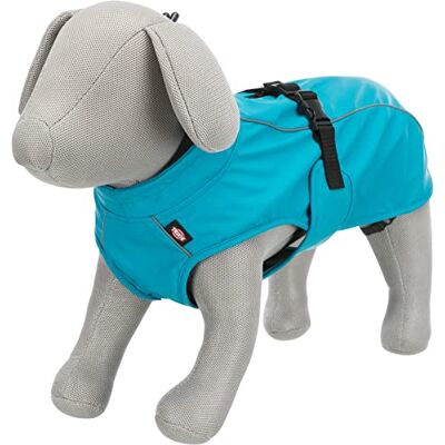 TRIXIE VIMY RAINCOAT, M 50 CM, TURQUOISE dog rain jacket with reflective elements for more safety in the dark — comfortable & adjustable, 680205 TRIXIE VIMY RAINCOAT, M 50 CM, TURQUOISE dog rain jacket with reflective elements for more safety in the dark — comfortable & adjustable, 680205