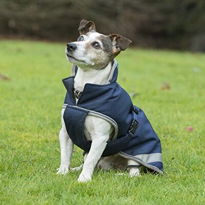 Bucas Freedom Dog Coat Polyester Ripstop Navy XL Length 55cm Neck 53cm Waist 81cm Waterproof Breathable Bucas Freedom Dog Coat Polyester Ripstop Navy XL Length 55cm Neck 53cm Waist 81cm Waterproof Breathable