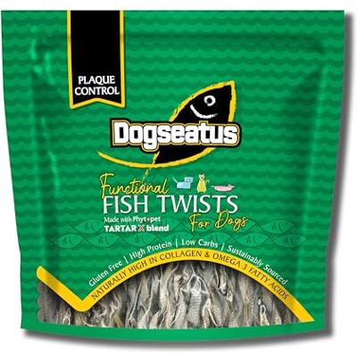 Pet Natural Dogseatus Fish Skin Twists Teeth Cleaning with Seaweed, Peppermint & Parsley 100% Natural, Omega 3 & Collagen Long-Lasting Rawhide Alternative 500g Pet Natural Dogseatus Fish Skin Twists Teeth Cleaning with Seaweed, Peppermint & Parsley 100% Natural, Omega 3 & Collagen Long-Lasting Rawhide Alternative 500g