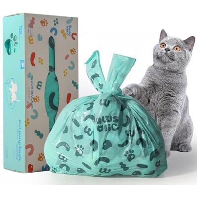 PAWSHOLIC Cat Litter Bags and Dog Poop Bags with Handle, 180 Counts, Cornstarch Based Extra-Thick&100% Leak Proof,Pet Waste Bag for Kitty and Doggie (Lavender Scented) PAWSHOLIC Cat Litter Bags and Dog Poop Bags with Handle, 180 Counts, Cornstarch Based Extra-Thick&100% Leak Proof,Pet Waste Bag for Kitty and Doggie (Lavender Scented)
