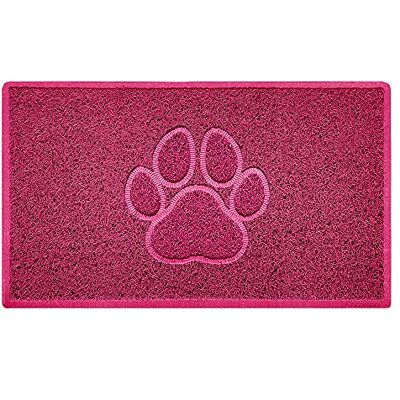 Nicoman PAW Shape Cat Litter Box Mat, Dog Food Feeding Tray Matt, Non-Slip, Easy Clean, Washable(75x44cm,Medium),PINK Nicoman PAW Shape Cat Litter Box Mat, Dog Food Feeding Tray Matt, Non-Slip, Easy Clean, Washable(75x44cm,Medium),PINK