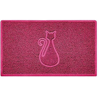 Nicoman CAT Shape Cat Litter Box Mat, Dog Food Feeding Tray Matt, Non-Slip, Easy Clean, Washable(75x44cm,Medium),PINK Nicoman CAT Shape Cat Litter Box Mat, Dog Food Feeding Tray Matt, Non-Slip, Easy Clean, Washable(75x44cm,Medium),PINK