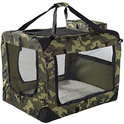 Floofy Friends Pet Carrier Bag, Large Cat Carrier Puppy Dog Carrier for Small Dogs Cats Kittens Rabbits With Reversible Fleece Mat, Foldable Travel Crate for Car Camofaluge Floofy Friends Pet Carrier Bag, Large Cat Carrier Puppy Dog Carrier for Small Dogs Cats Kittens Rabbits With Reversible Fleece Mat, Foldable Travel Crate for Car Camofaluge