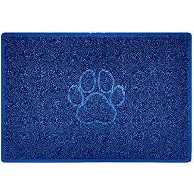 Nicoman PAW Shape Cat Litter Box Mat, Dog Food Feeding Tray Matt, Non-Slip, Easy Clean, Washable(90x60cm,Large),BLUE Nicoman PAW Shape Cat Litter Box Mat, Dog Food Feeding Tray Matt, Non-Slip, Easy Clean, Washable(90x60cm,Large),BLUE