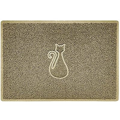 Nicoman CAT Shape Cat Litter Box Mat, Dog Food Feeding Tray Matt, Non-Slip, Easy Clean, Washable(90x60cm,Large),BEIGE Nicoman CAT Shape Cat Litter Box Mat, Dog Food Feeding Tray Matt, Non-Slip, Easy Clean, Washable(90x60cm,Large),BEIGE