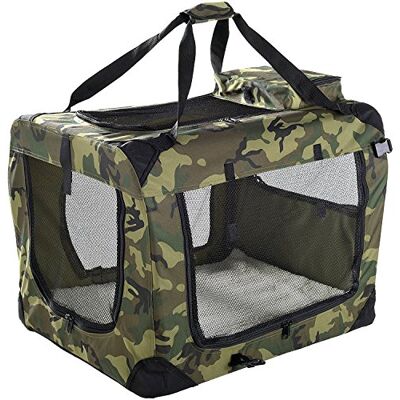 Floofy Friends Pet Carrier Bag, Large Cat Carrier Puppy Dog Carrier for Small Dogs Cats Kittens Rabbits With Reversible Fleece Mat, Foldable Travel Crate for Car Camouflage Floofy Friends Pet Carrier Bag, Large Cat Carrier Puppy Dog Carrier for Small Dogs Cats Kittens Rabbits With Reversible Fleece Mat, Foldable Travel Crate for Car Camouflage