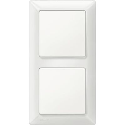Siemens Complete Set Light Switch 2x Light Switch Inserts, Rocker & Double Frame in Titanium White, for Flush-Mounted, 5TA2156, 5TG6201, 5TG2552-0 Siemens Complete Set Light Switch 2x Light Switch Inserts, Rocker & Double Frame in Titanium White, for Flush-Mounted, 5TA2156, 5TG6201, 5TG2552-0