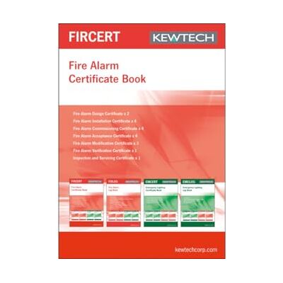 Kewtech FIRCERT Fire Alarm Certificate Book 18 Professional Certificates for Design, Installation, Commissioning & Verification, BS5839-1 Compliant Kewtech FIRCERT Fire Alarm Certificate Book 18 Professional Certificates for Design, Installation, Commissioning & Verification, BS5839-1 Compliant