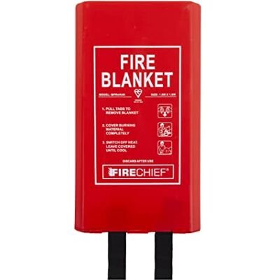 Firechief BPR4/K40 Kitemarked Budget Fire Blanket Commercial Fire Blanket (1.8m x 1.8m) With Durable Plastic Case Suitable For Use At Home, In The Workplace And On A Person Firechief BPR4/K40 Kitemarked Budget Fire Blanket Commercial Fire Blanket (1.8m x 1.8m) With Durable Plastic Case Suitable For Use At Home, In The Workplace And On A Person