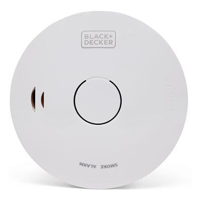 Black & Decker CONNECTED Smoke Alarm. Wireless Interlinked, 10 Year Lithium Battery Smoke Alarm for Home. Easy Install Optical Smoke Detector Fire Alarm. With Test/Silence Button. White. Black & Decker CONNECTED Smoke Alarm. Wireless Interlinked, 10 Year Lithium Battery Smoke Alarm for Home. Easy Install Optical Smoke Detector Fire Alarm. With Test/Silence Button. White.