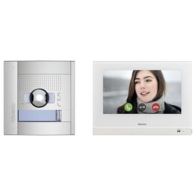 Bticino , Video Door Intercoms Flex One Set 1 Family House, 2-Wire 7 Inch Touchscreen Monitor & WiFi, SFERA Outside: 135°/96°, Optimised 5 Megapixel Colour Camera, IP54, IK10, 905227 Bticino , Video Door Intercoms Flex One Set 1 Family House, 2-Wire 7 Inch Touchscreen Monitor & WiFi, SFERA Outside: 135°/96°, Optimised 5 Megapixel Colour Camera, IP54, IK10, 905227