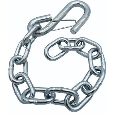 Tie Down Bow Safety Chain – 3/16 in. x 15-1/2 in. Steel, Zinc-Plated– Heavy Duty Marine Boat Trailer Safety Chain with 3/8 in. S-Hook & Wire Latch – Secure Towing Trailer Accessory Replacement Part Tie Down Bow Safety Chain – 3/16 in. x 15-1/2 in. Steel, Zinc-Plated– Heavy Duty Marine Boat Trailer Safety Chain with 3/8 in. S-Hook & Wire Latch – Secure Towing Trailer Accessory Replacement Part