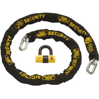 BURG-WÄCHTER 12mm Sold Secure Gold Motorcycle Security Chain & U-Lock Kit Heavy Duty Hardened Steel Anti-Theft Lock for Motorbikes, Scooters, Garage, & Outdoor Security 2M BURG-WÄCHTER 12mm Sold Secure Gold Motorcycle Security Chain & U-Lock Kit Heavy Duty Hardened Steel Anti-Theft Lock for Motorbikes, Scooters, Garage, & Outdoor Security 2M