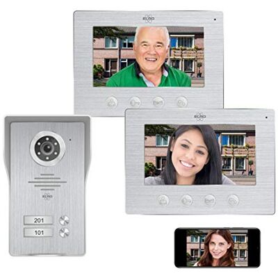 ELRO DV4000IP-2 DV4000IP Video Door Intercom, Grey, 2 Appartments ELRO DV4000IP-2 DV4000IP Video Door Intercom, Grey, 2 Appartments