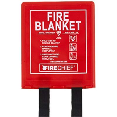 Firechief BPR1/K100-P Fire Blanket, Rigid Case, 1.1 m x 1.1 m, Red Firechief BPR1/K100-P Fire Blanket, Rigid Case, 1.1 m x 1.1 m, Red