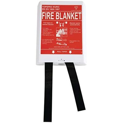 Stalwart L993 Quick Release Fire Blanket, 1.2m X 1.2m Stalwart L993 Quick Release Fire Blanket, 1.2m X 1.2m