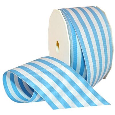 Morex 99540/20-212 Grosgrain Stripes Ribbon, 2 1/4" by 20 yd., Baby Blue Morex 99540/20-212 Grosgrain Stripes Ribbon, 2 1/4" by 20 yd., Baby Blue